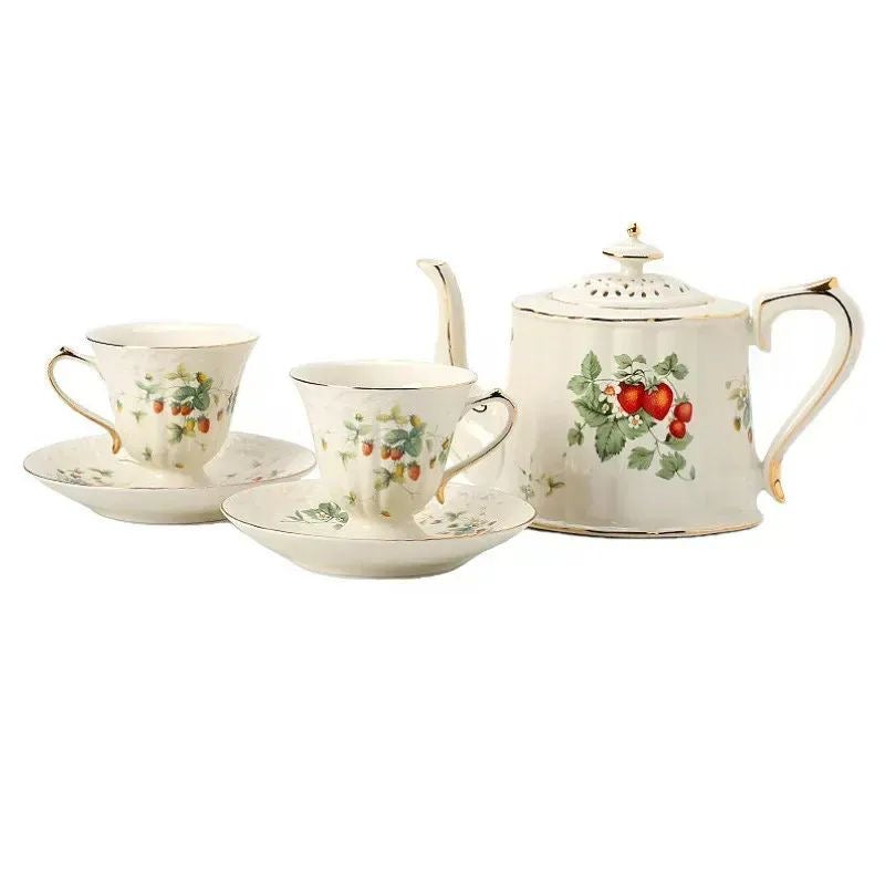 Strawberries and Cream Porcelain Tea Set