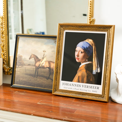 Girl with a Pearl Earring Classical Framed Restored Vintage Art