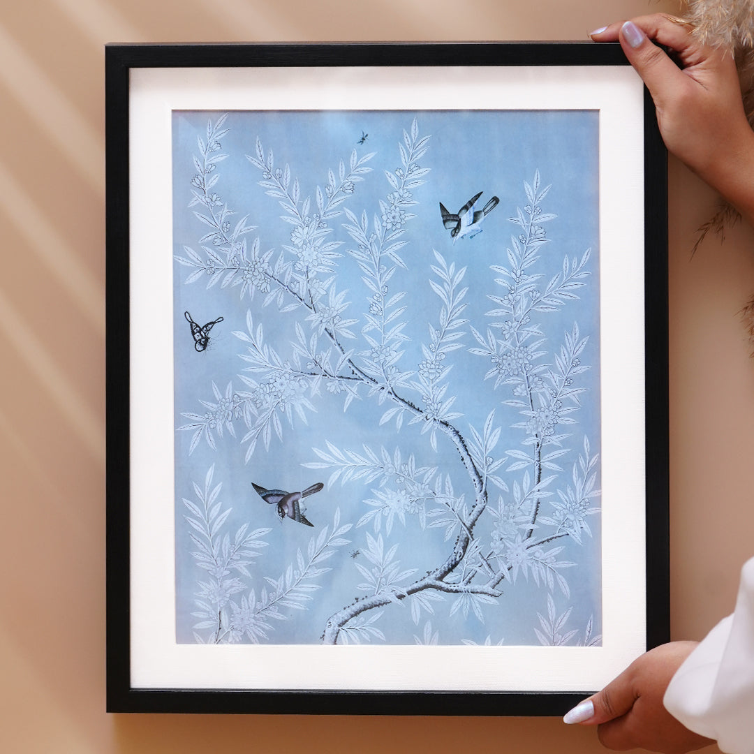 Blue &amp; White Chinoiserie Art Frame