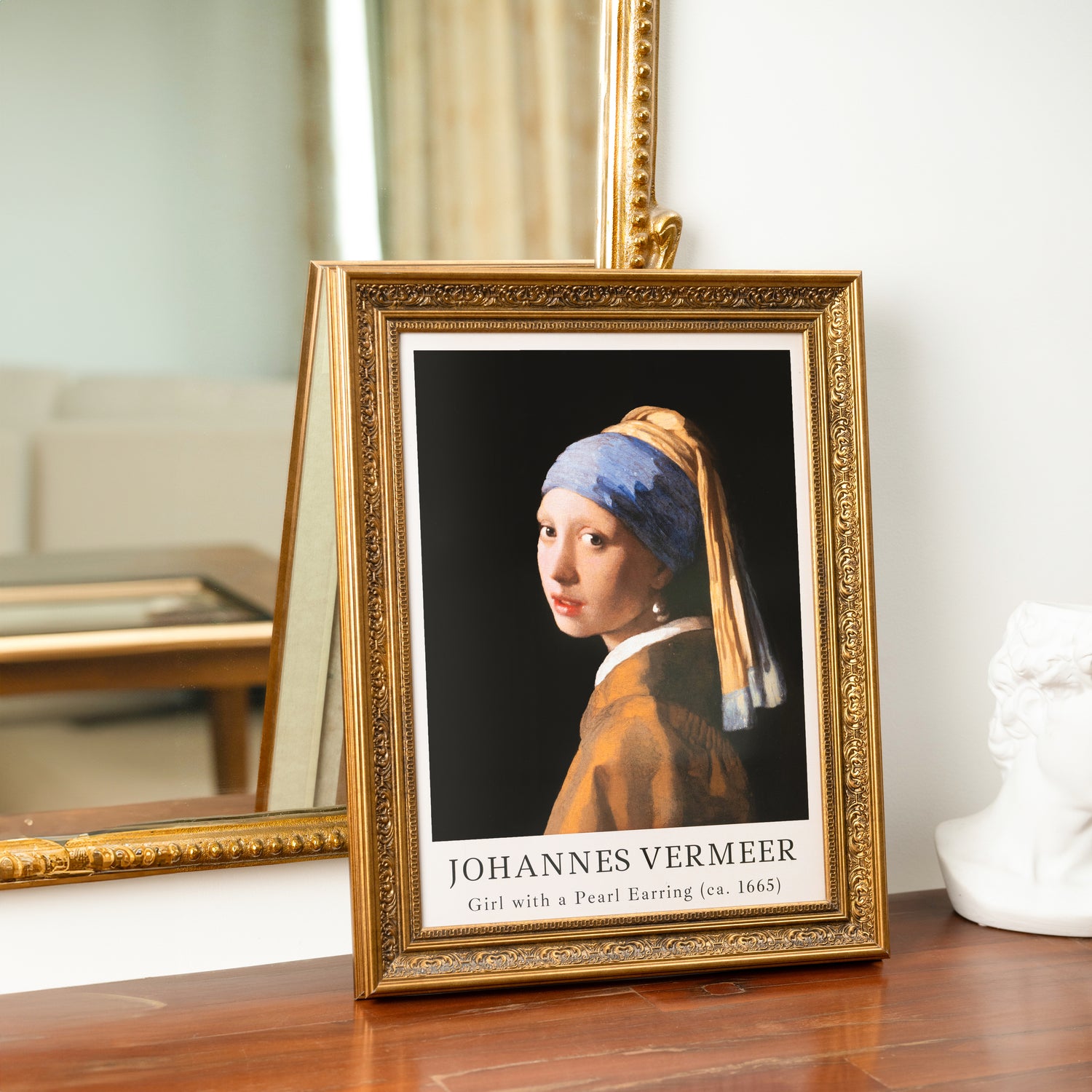 Girl with a Pearl Earring Classical Framed Restored Vintage Art