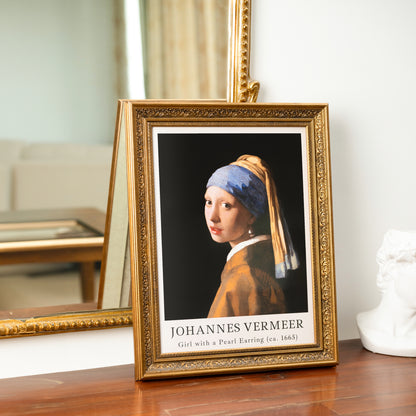 Girl with a Pearl Earring Classical Framed Restored Vintage Art