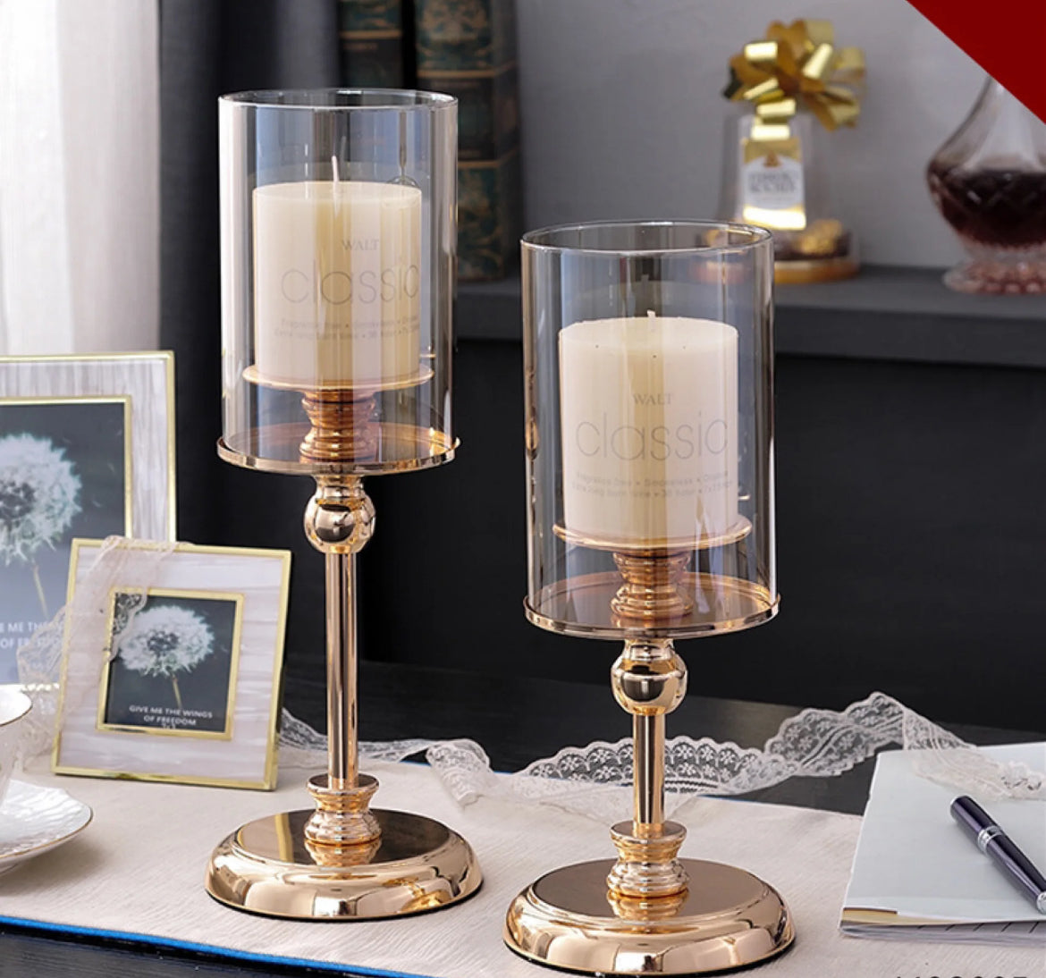 Luxe Golden Glow Candle Holders