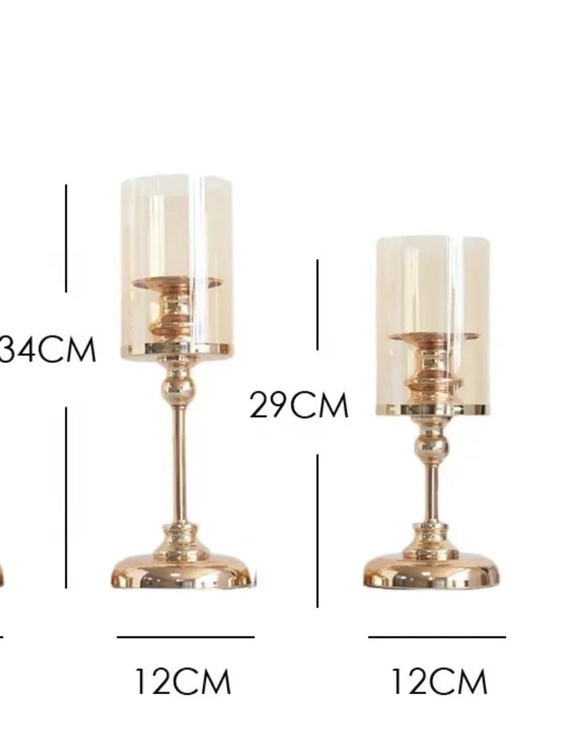 Luxe Golden Glow Candle Holders