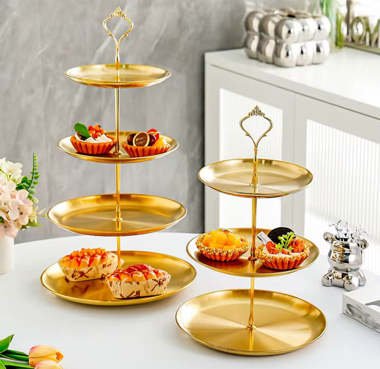 Golden Cake Stand