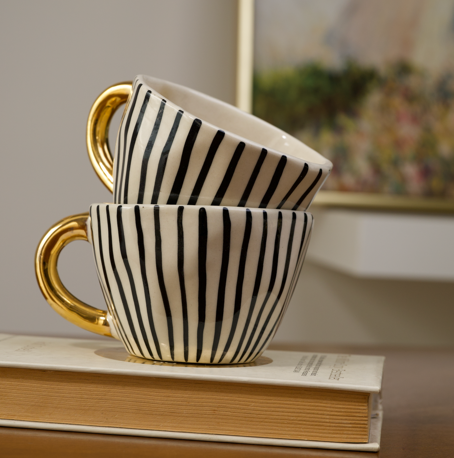 Stoneware Mug Black & White