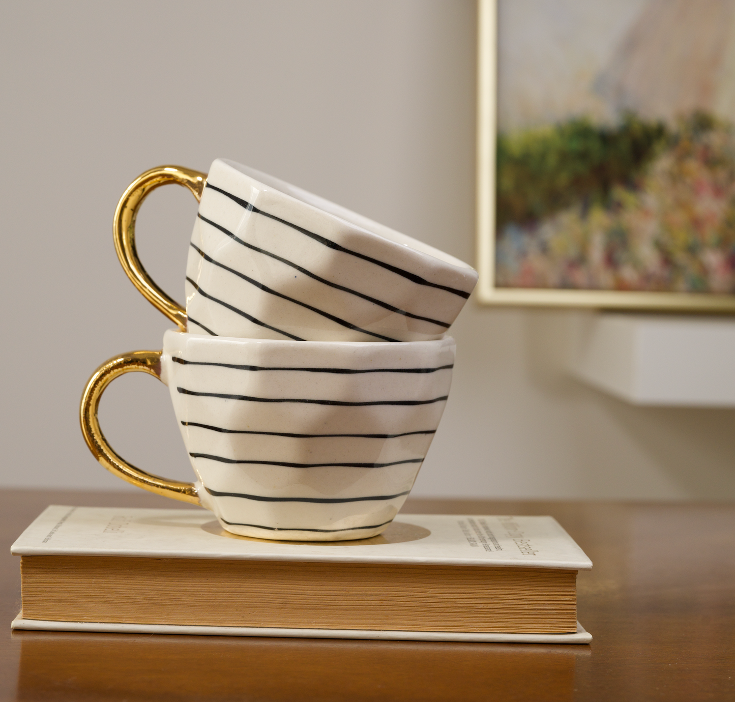 Stoneware Mug Black & White