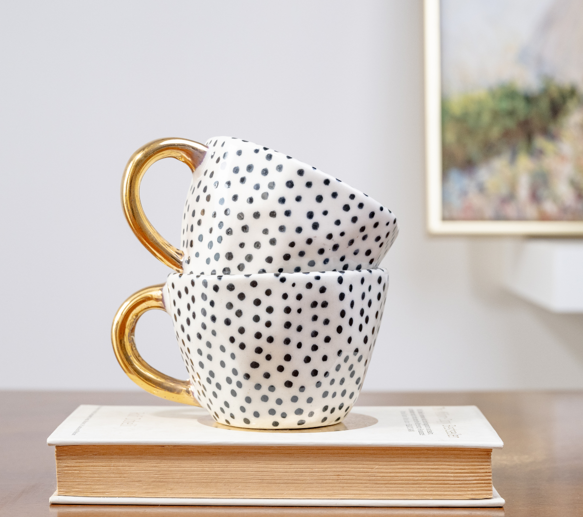 Stoneware Mug Black & White