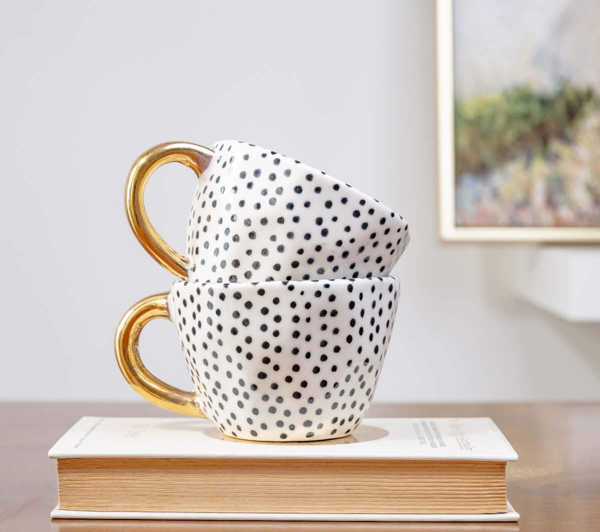 Stoneware Mug Black &amp; White