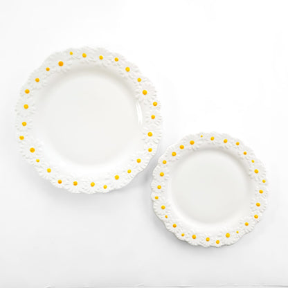 Daisy plate white