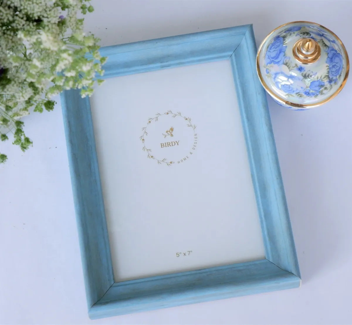 Rustic Blue &amp; Gold Picture Frame