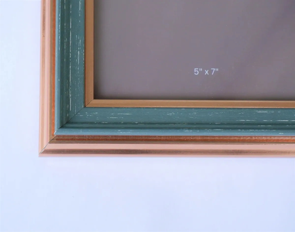 Teal Green &amp; Gold Picture Frame