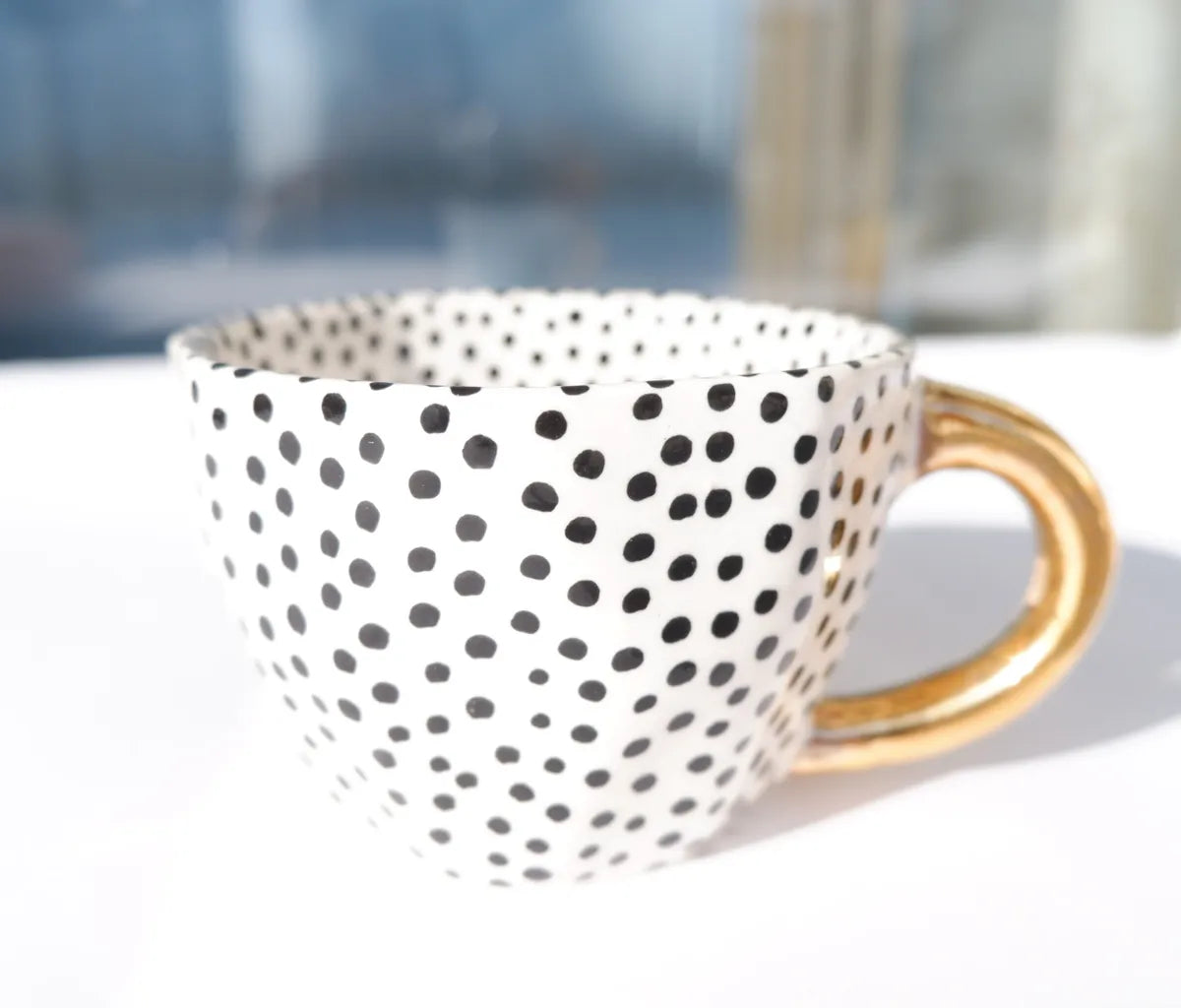 Stoneware Mug Black &amp; White