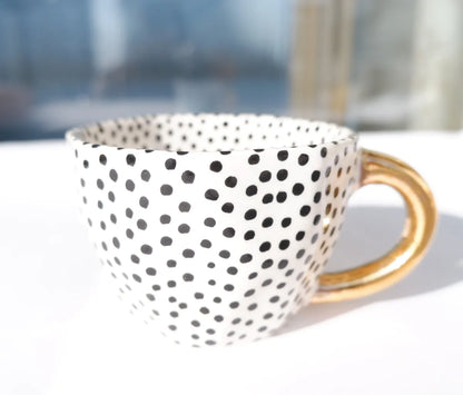 Stoneware Mug Black &amp; White